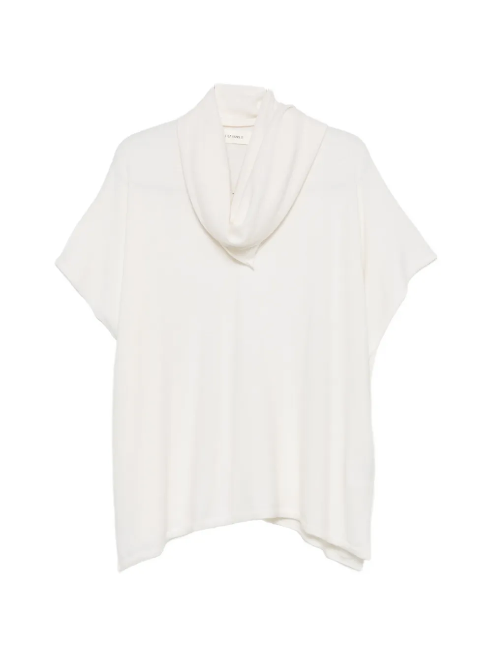Lisa Yang Jordana cowl-neck short-sleeve sweater - Nude