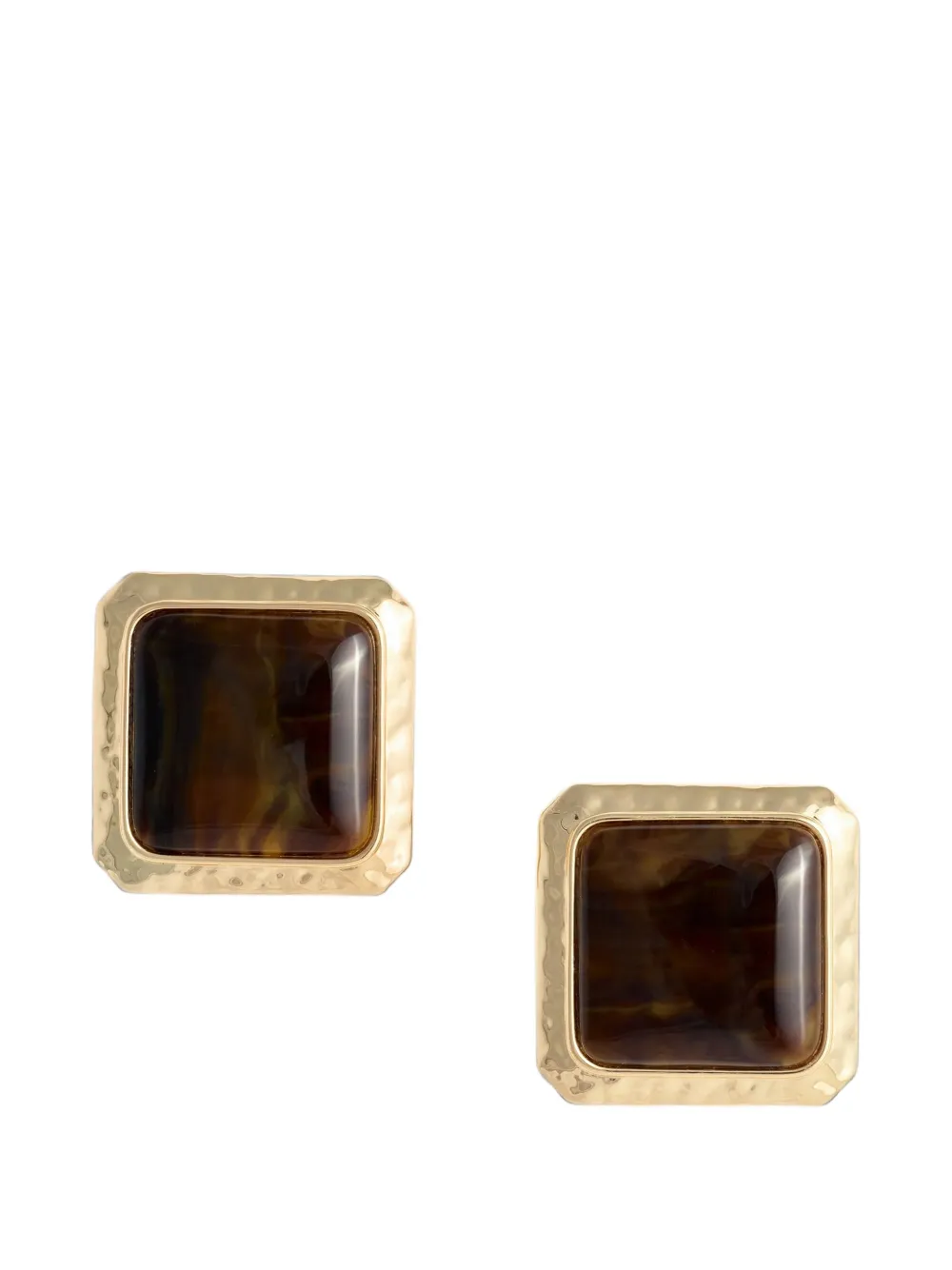 Self-Portrait square earrings - Oro