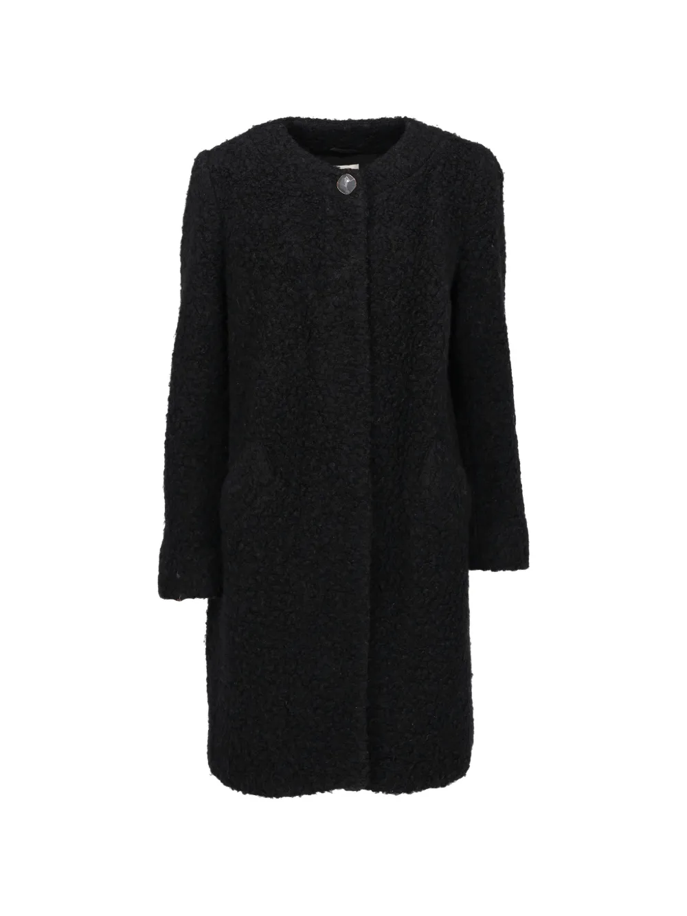 ELENA MIRÒ textured single-button coat - Nero