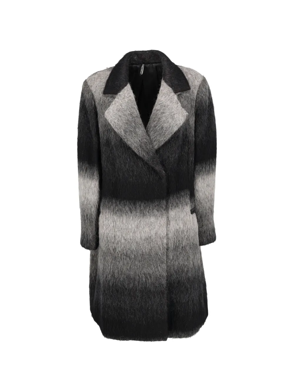 Liviana Conti gradient-effect brushed-finish coat - Black
