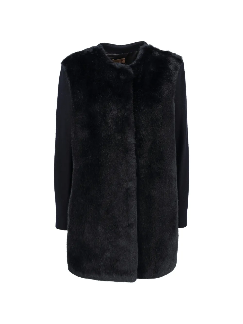 Falconeri faux-fur panel coat - Blu