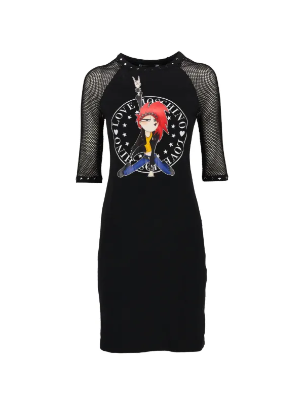moschino mesh dress Printed mesh dress Moschino Jeans