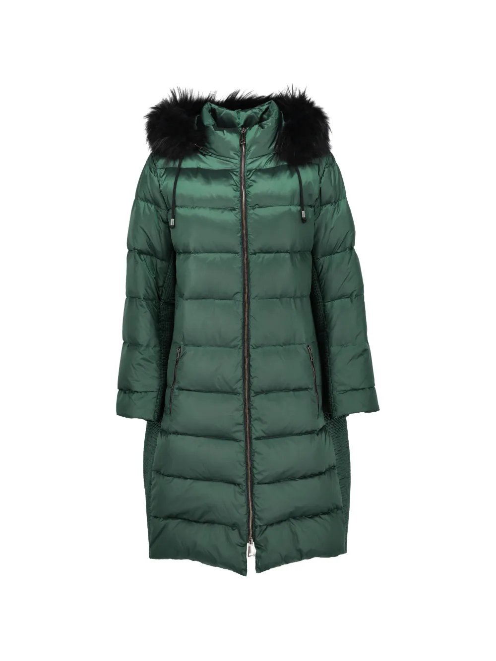 Caractère fur-trim hooded coat - Verde