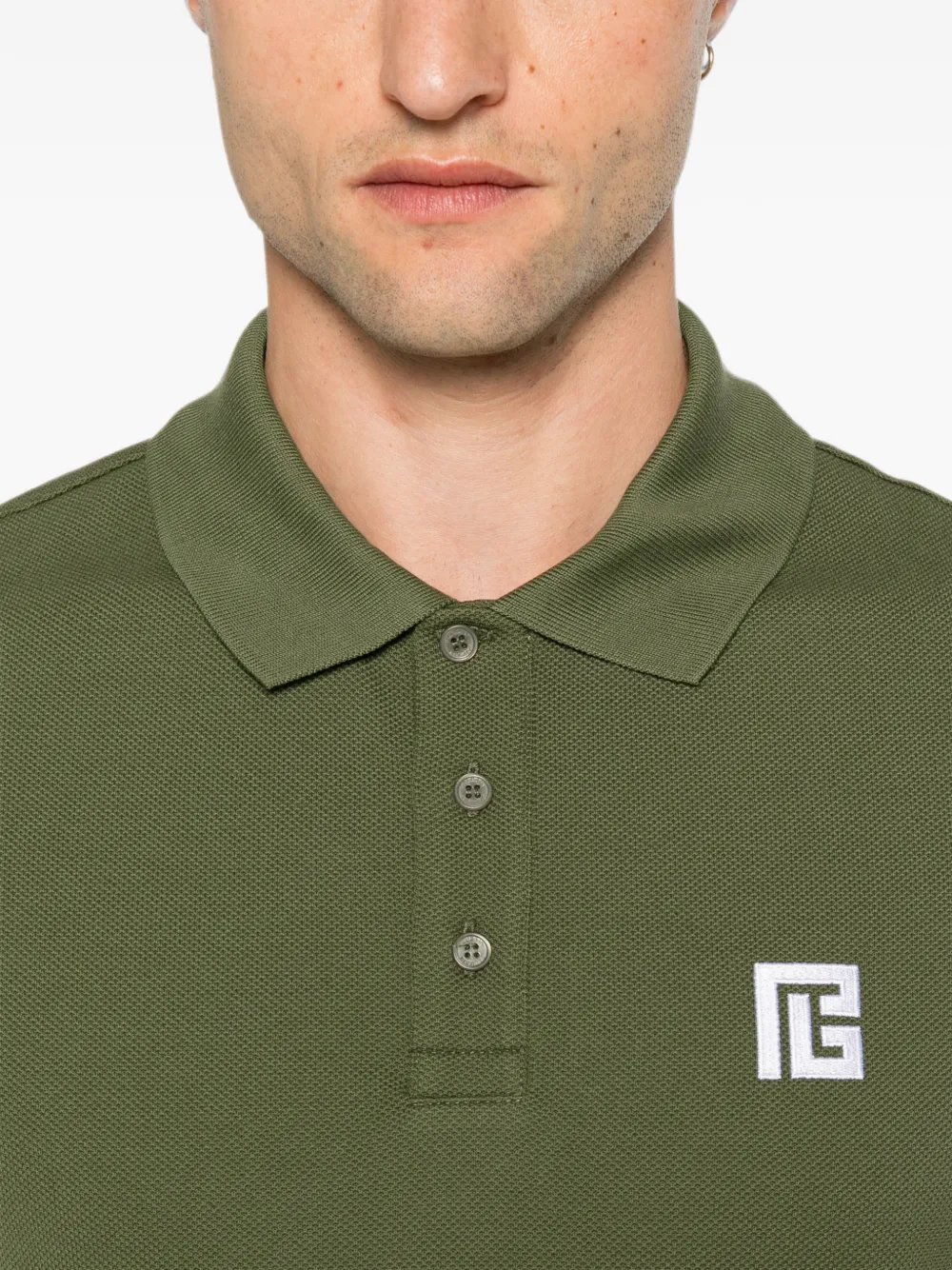 Balmain Poloshirt met geborduurd logo Groen