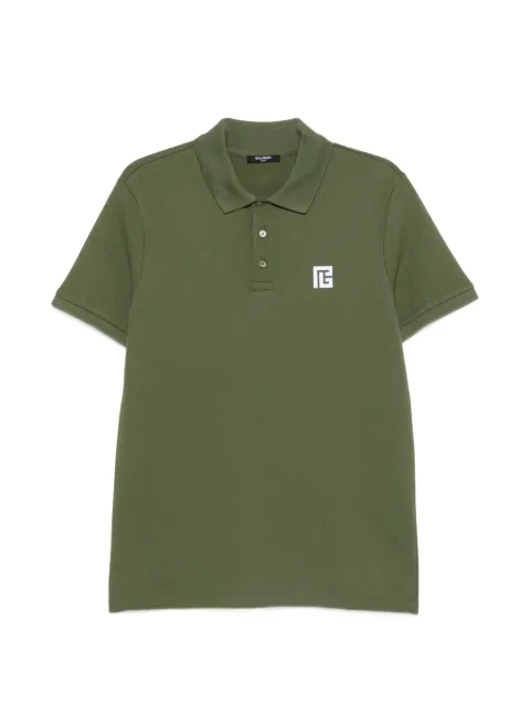 Balmain logo-patch polo shirt