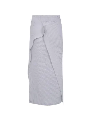 Issey Miyake Shadow Study Pleated Maxi Skirt | White | FARFETCH