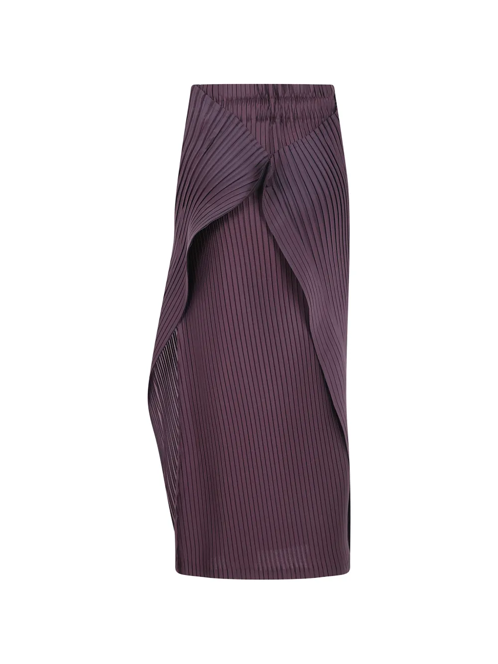 Issey Miyake pleated layered-effect maxi skirt - Rot