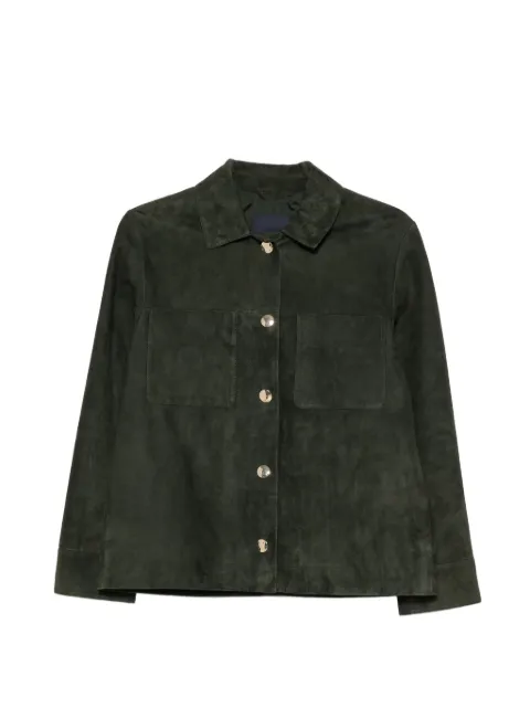 'S Max Mara button-fastening suede jacket