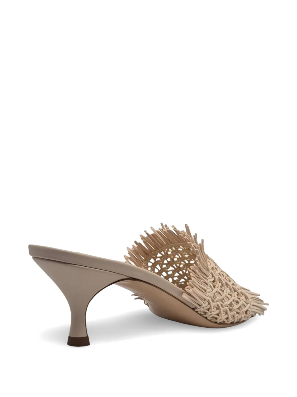 Casadei fringe-detail heeled sandals Beige