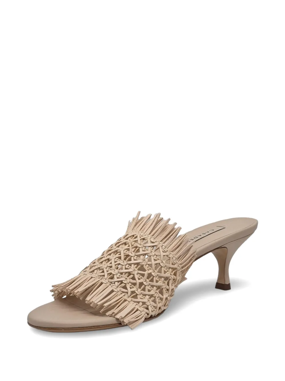 Casadei fringe-detail heeled sandals Beige