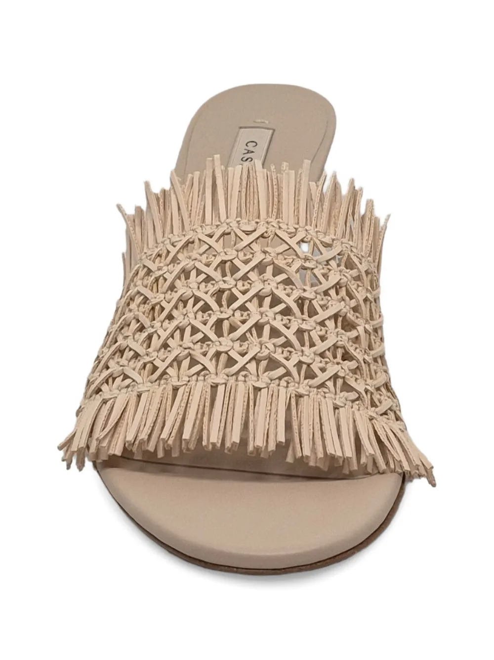 Casadei fringe-detail heeled sandals Beige
