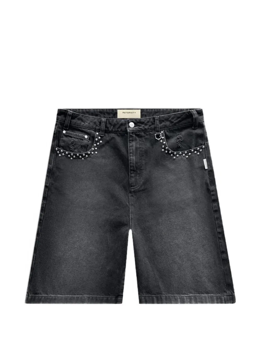 RETERNITY studded denim shorts - Grigio