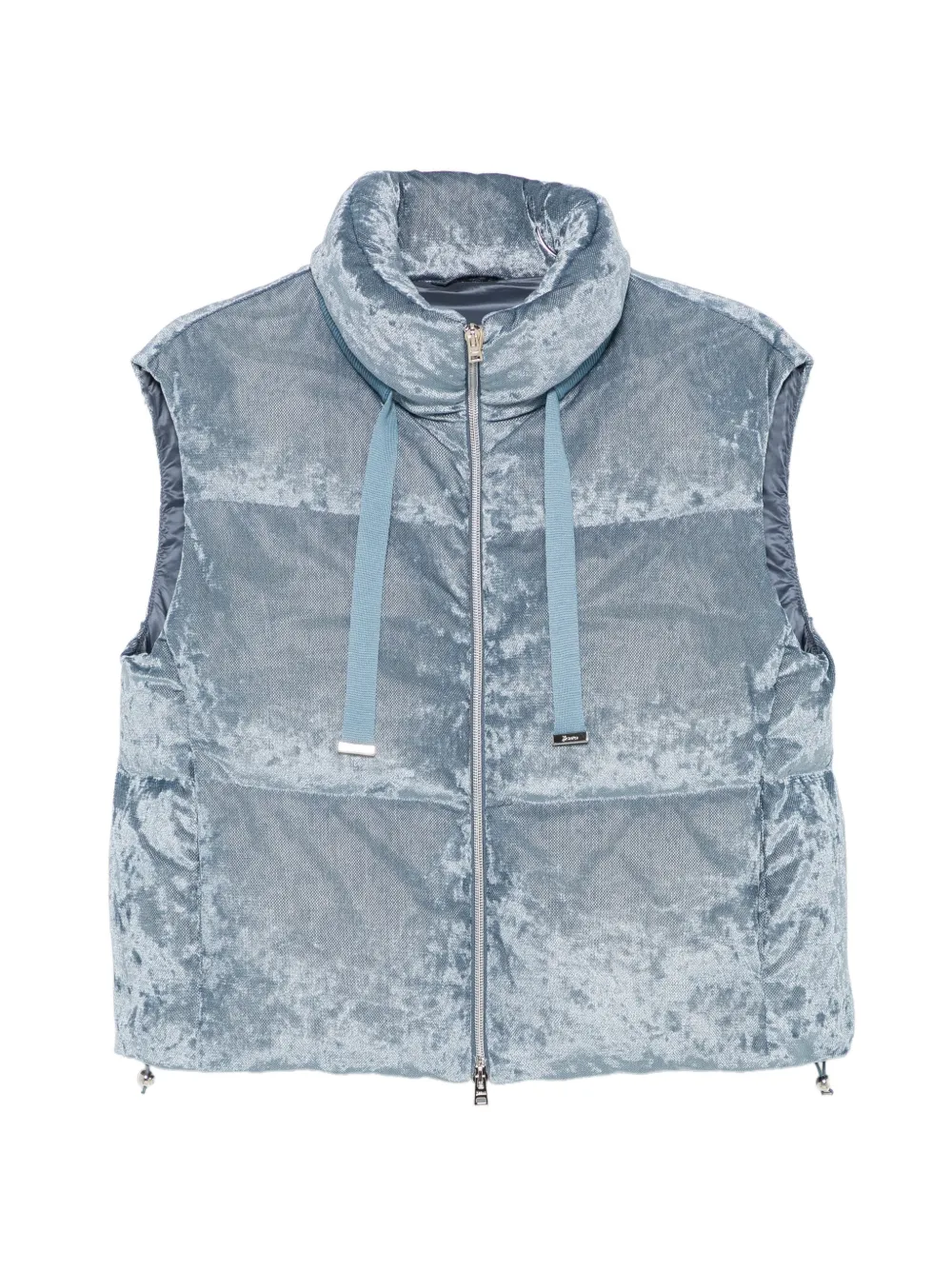 Herno quilted velvet zip-up gilet - Blu