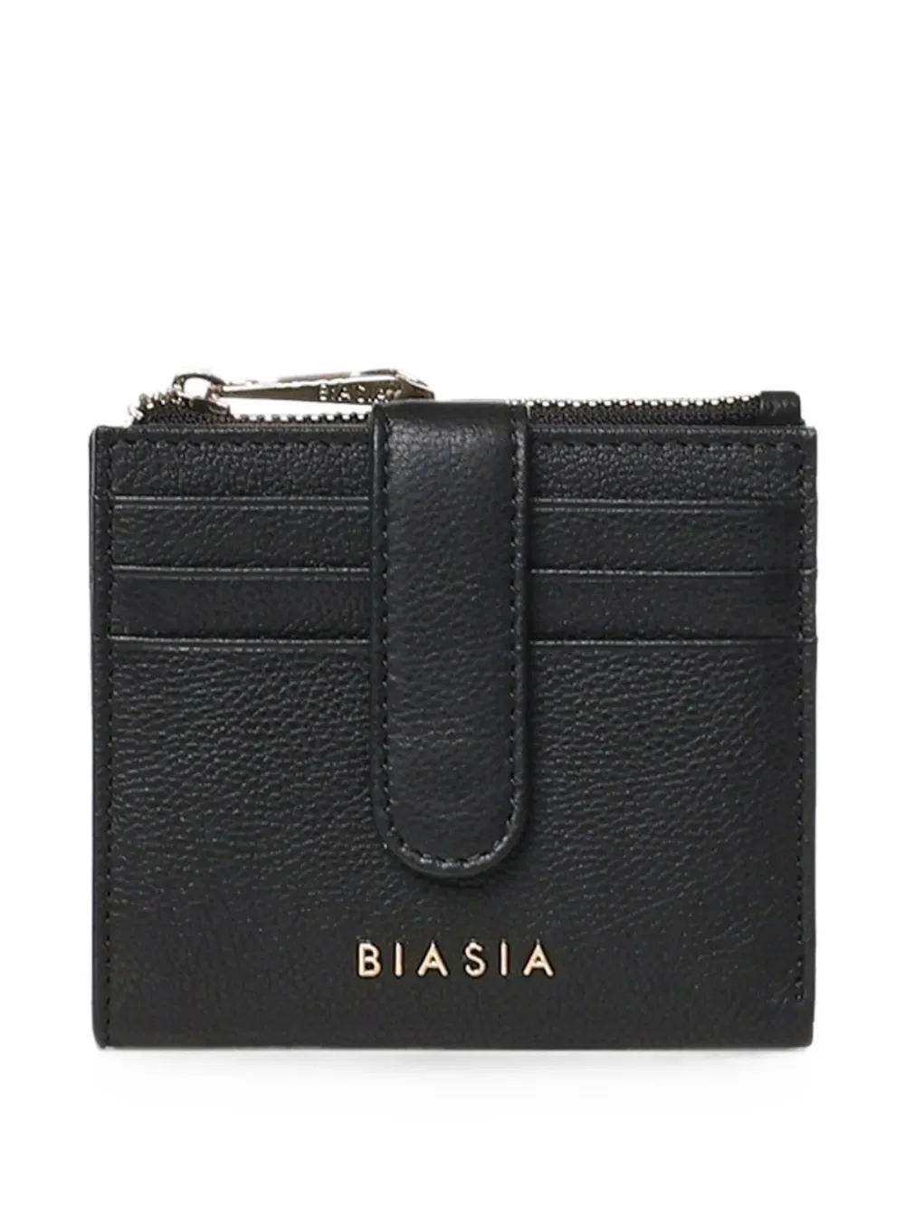 BIASIA logo-plaque zip-fastening wallet - Nero