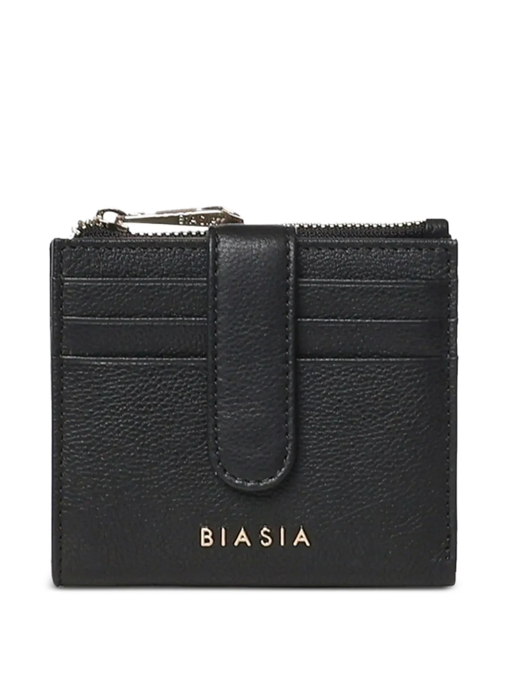 BIASIA logo-plaque zip-fastening wallet - Nero