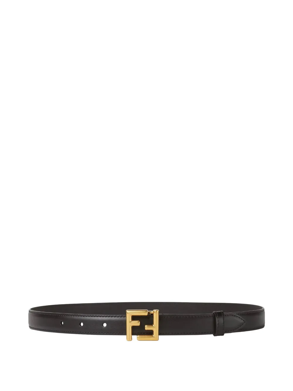 FENDI FF logo leather belt - Nero
