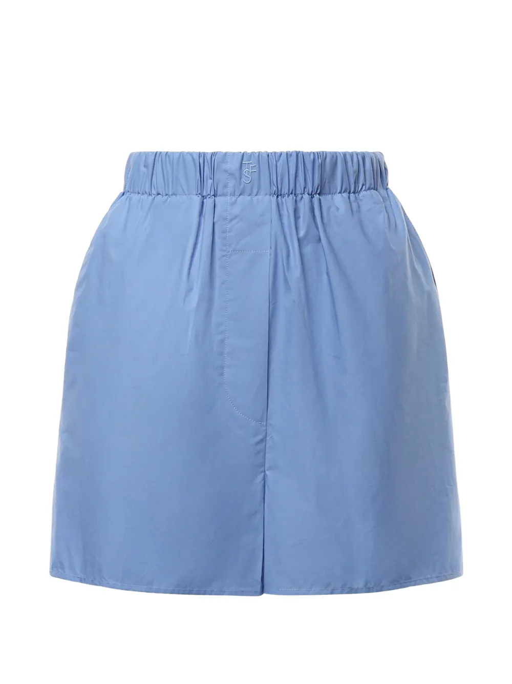 The Frankie Shop Lui logo-embroidered elasticated-waist shorts - Blu