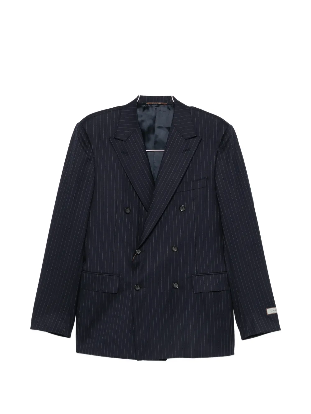 Canali pinstripe double-breasted suit - Blau