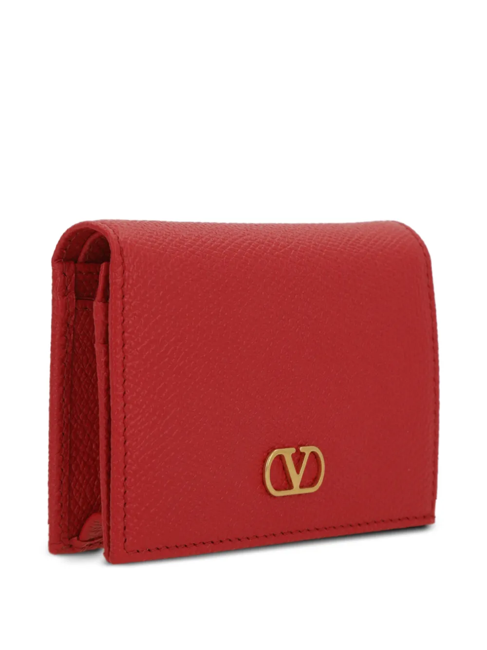 Valentino Garavani VLogo leren portemonnee Rood