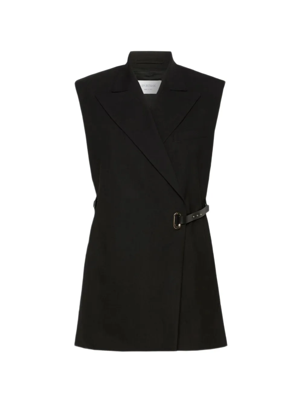 Sportmax belted sleeveless blazer - Schwarz