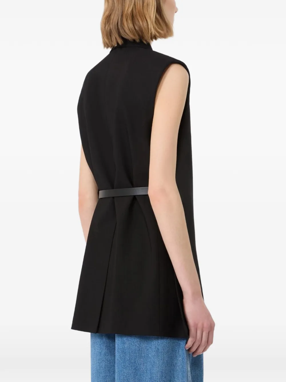 Sportmax Blazer met ceintuur Zwart