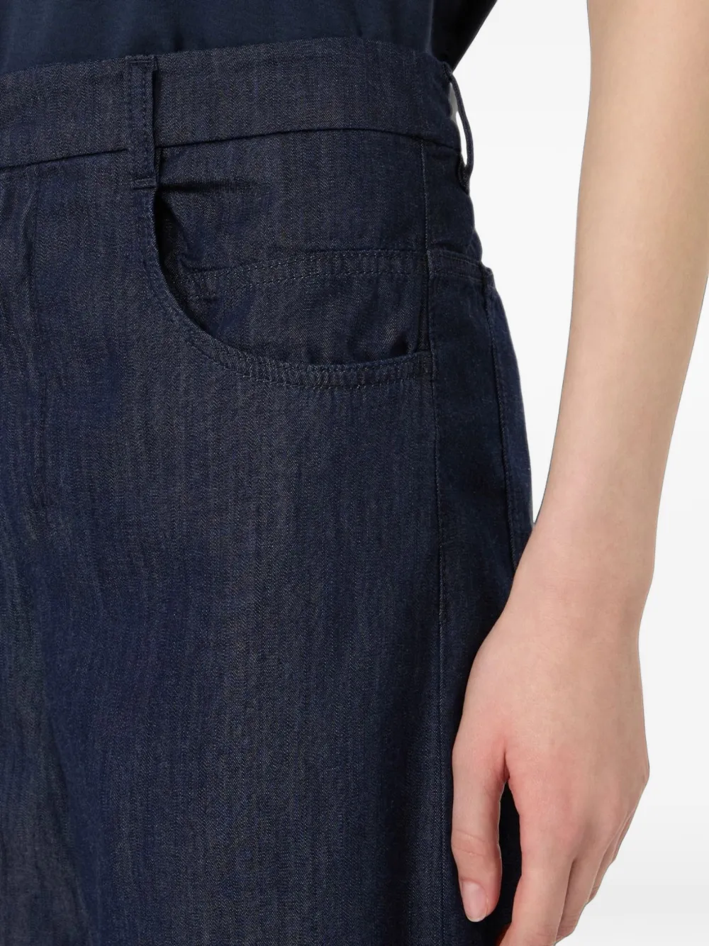 Max Mara Jeans met barrel pijpen Blauw