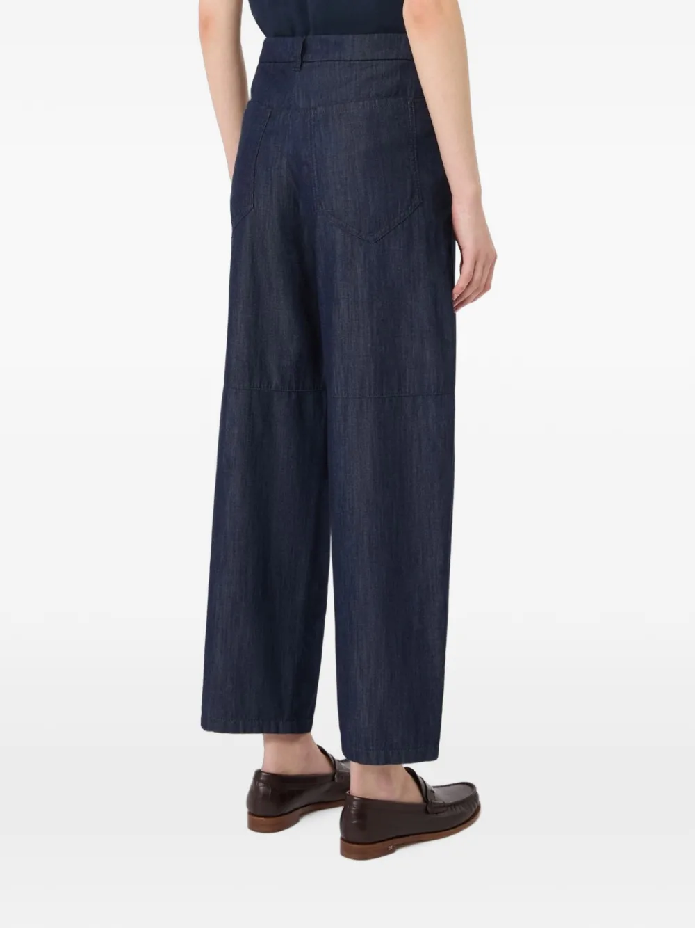 Max Mara Jeans met barrel pijpen Blauw