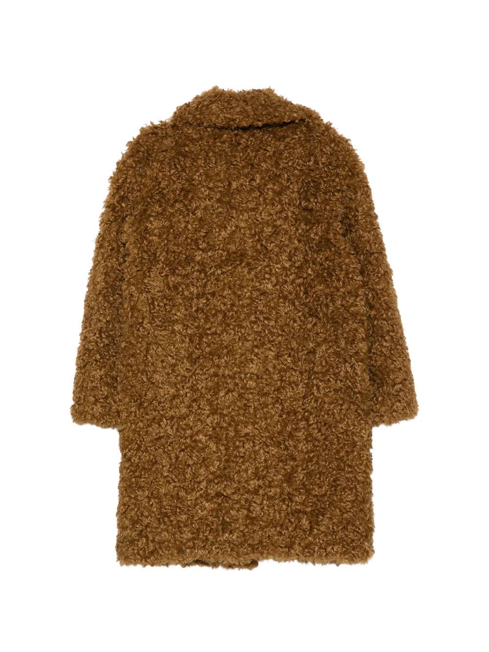 STAND STUDIO Camille faux-shearling notched-lapel coat Bruin