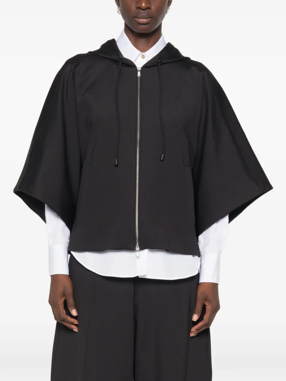Max Mara Hoodie met capemouwen Zwart