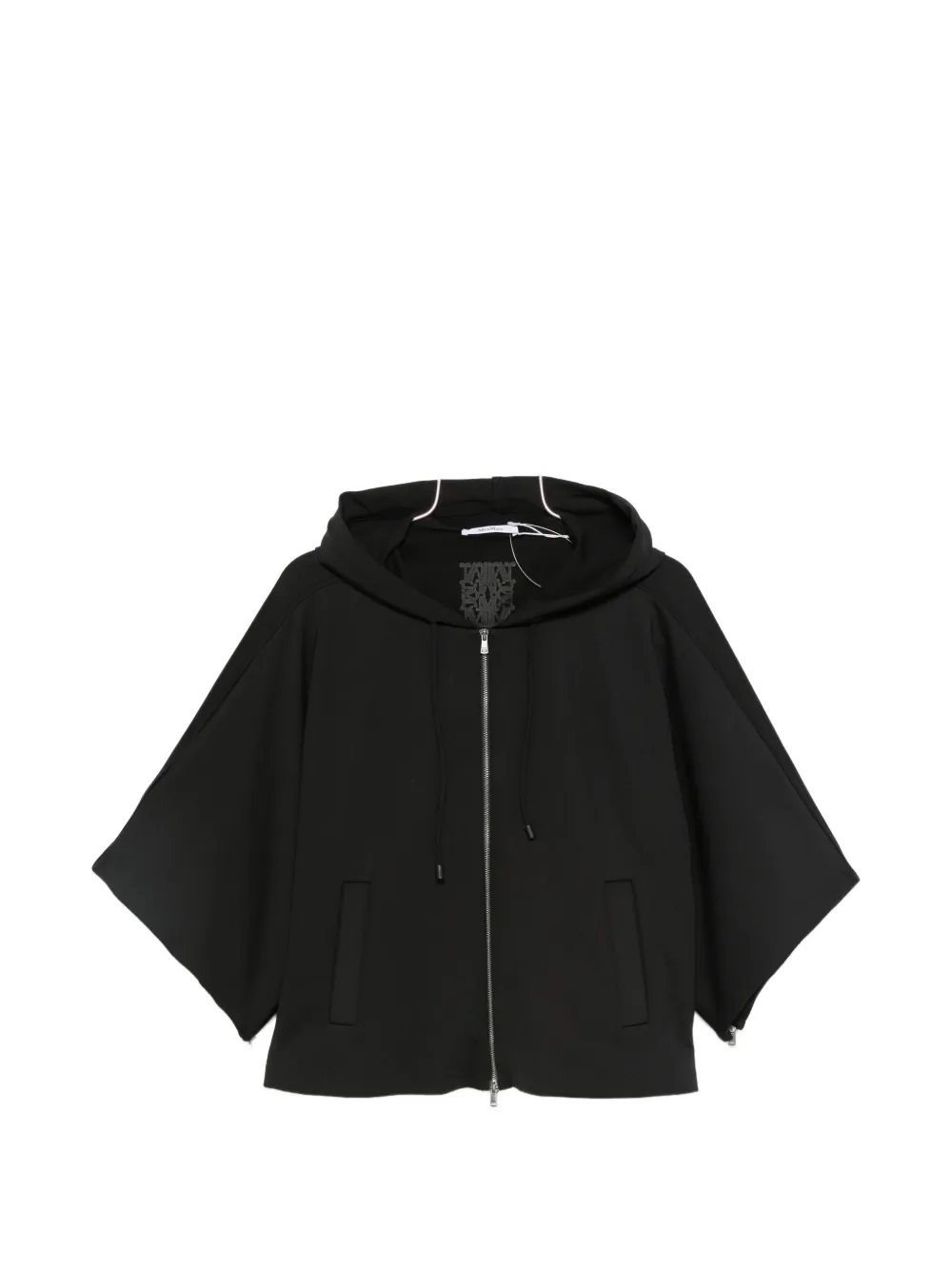 Max Mara Hoodie mit Cape-Ärmeln - Schwarz