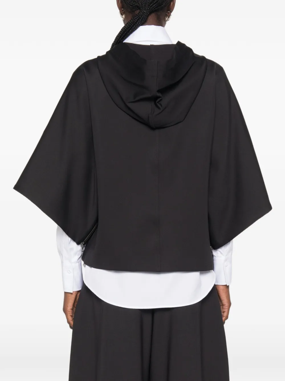 Max Mara Hoodie met capemouwen Zwart