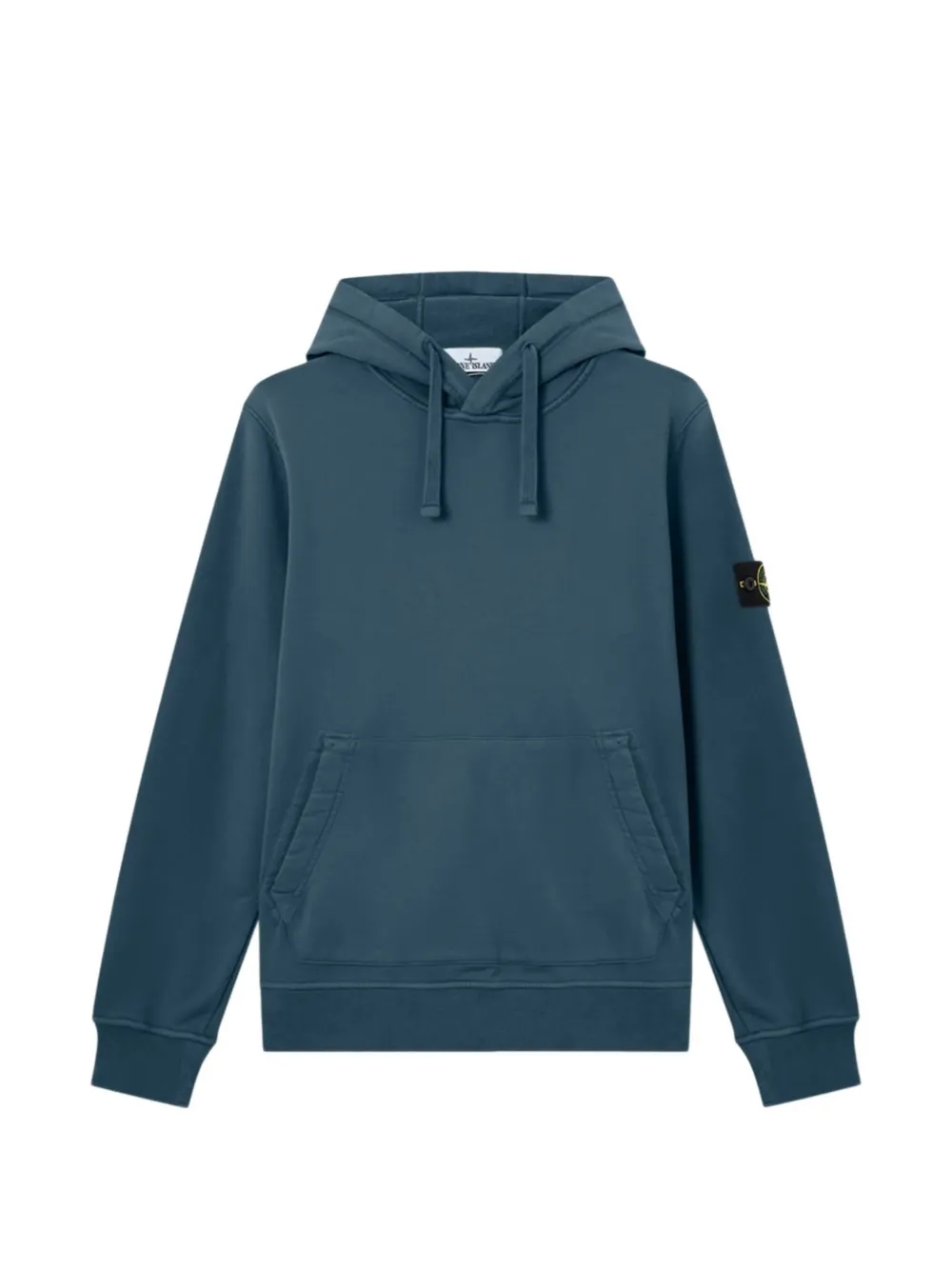Stone Island logo-patch hoodie - Blau