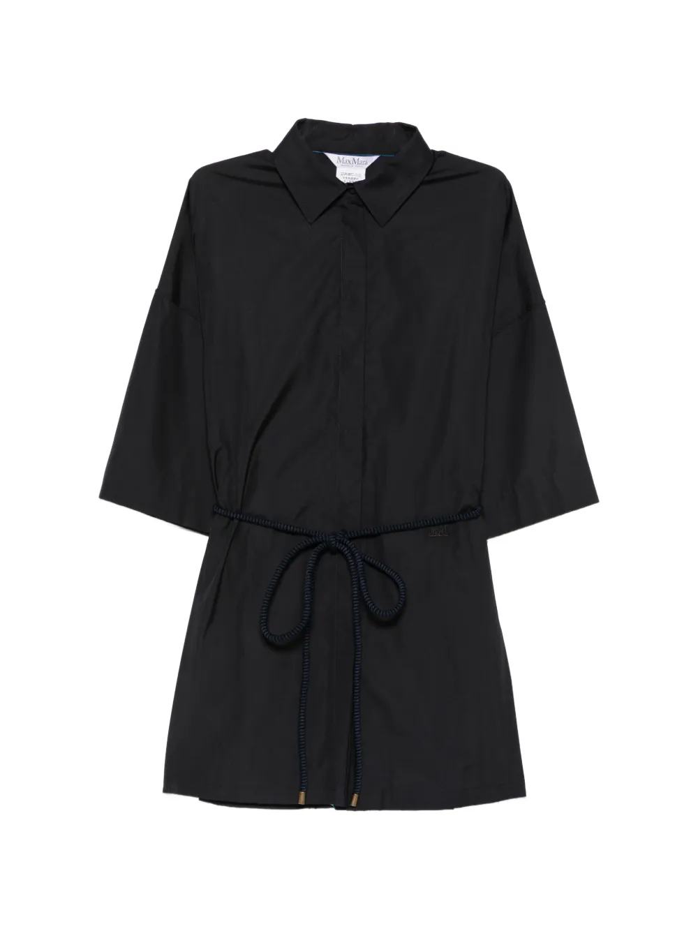 Max Mara Hemd mit Kordelgürtel - Schwarz