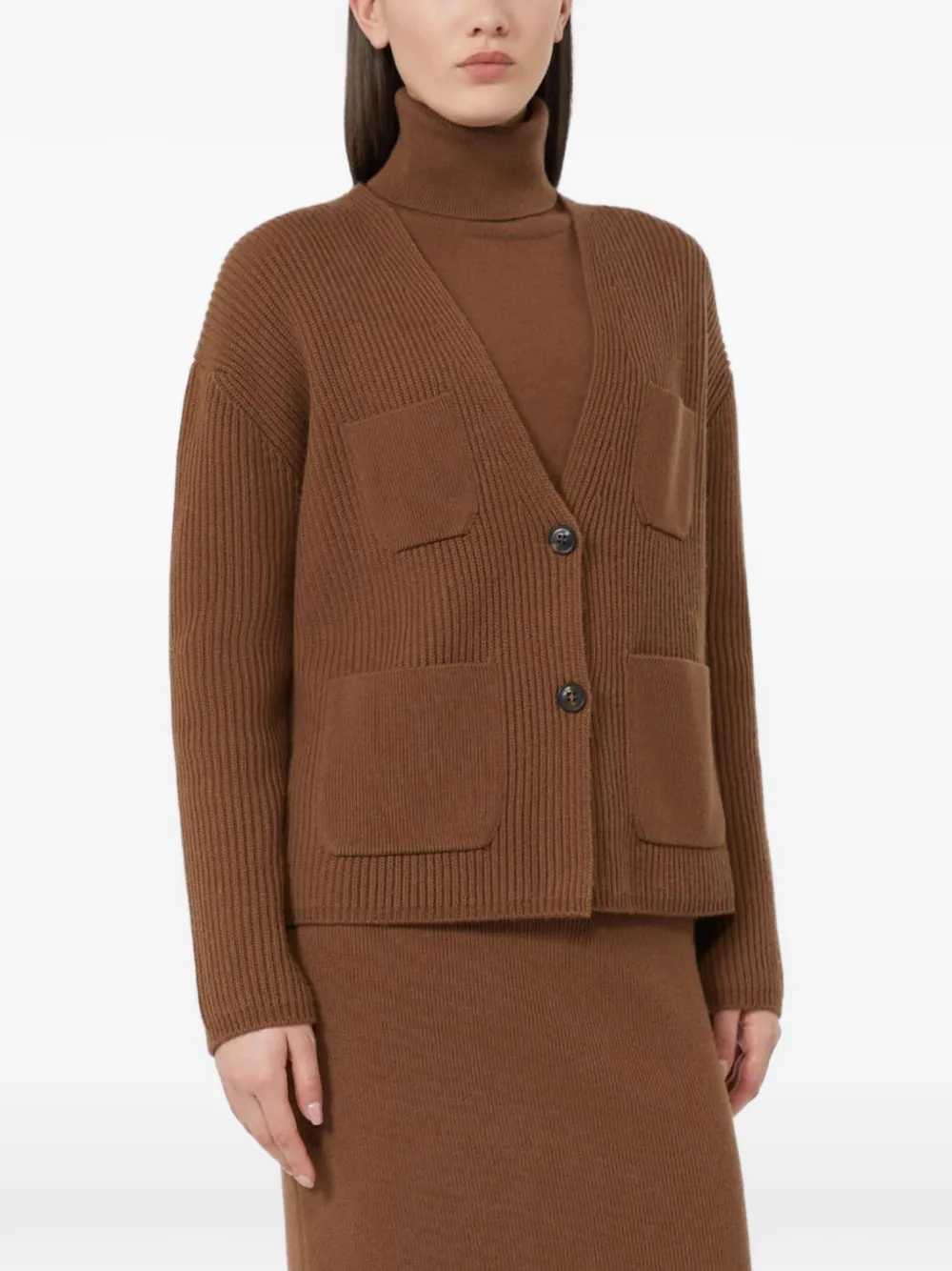 Max Mara Kasjmier vest Bruin