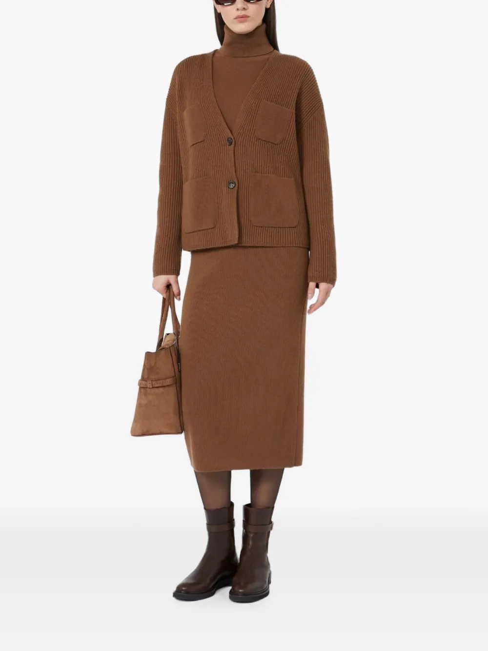 Max Mara Kasjmier vest Bruin