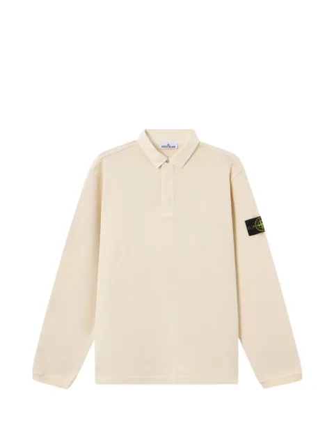 Stone Island polo collar cotton sweatshirt