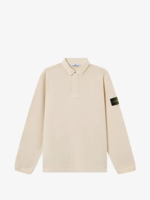 Stone Island polo collar cotton sweatshirt