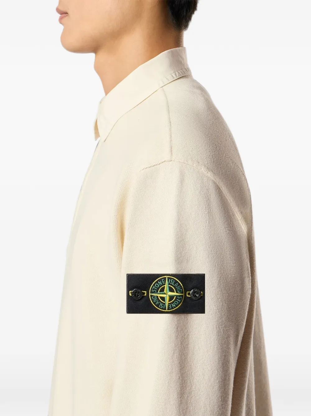 Stone Island Katoenen overhemd met polokraag Beige