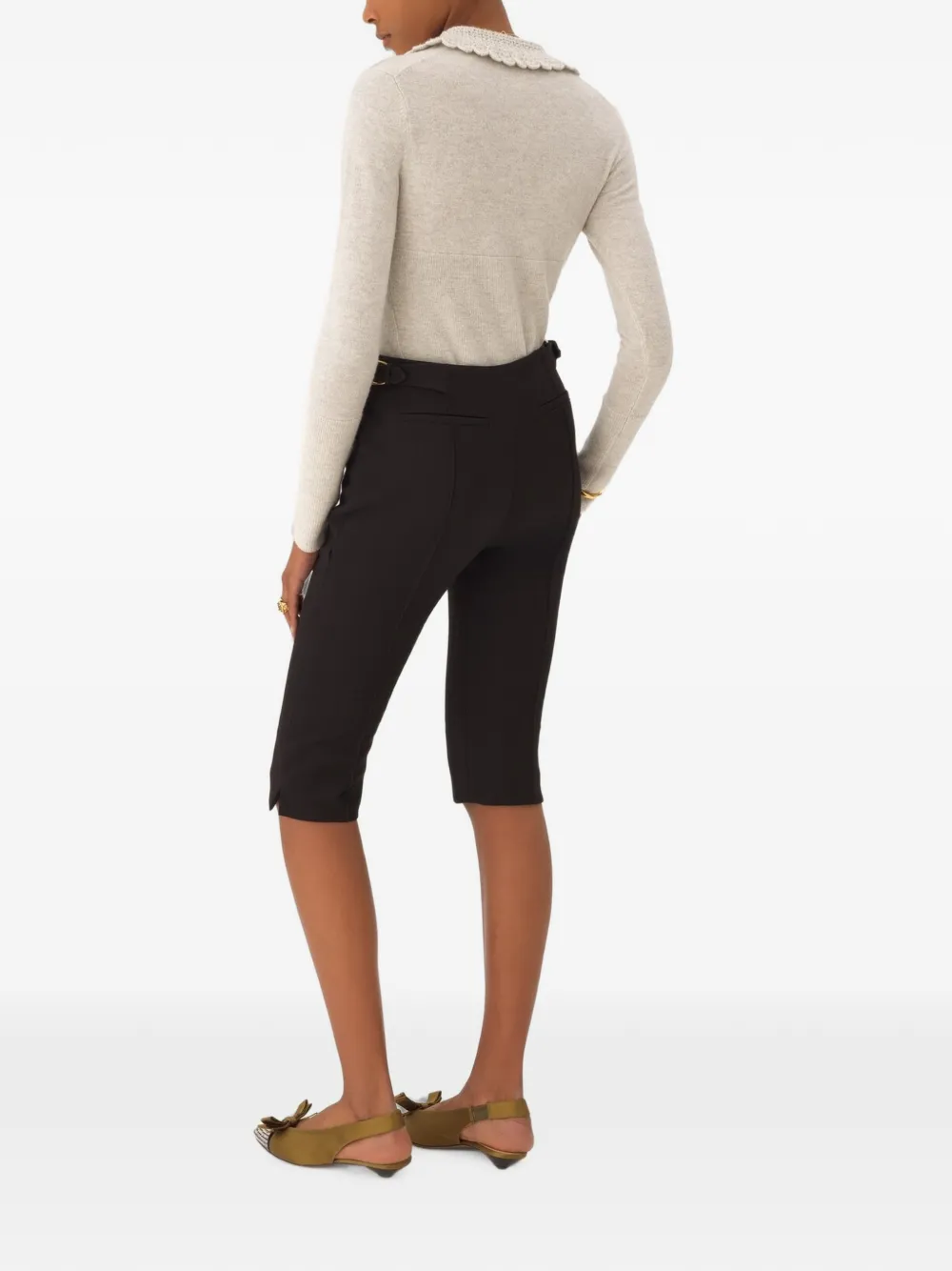 Chloé Gebreid wollen vest met logo Grijs