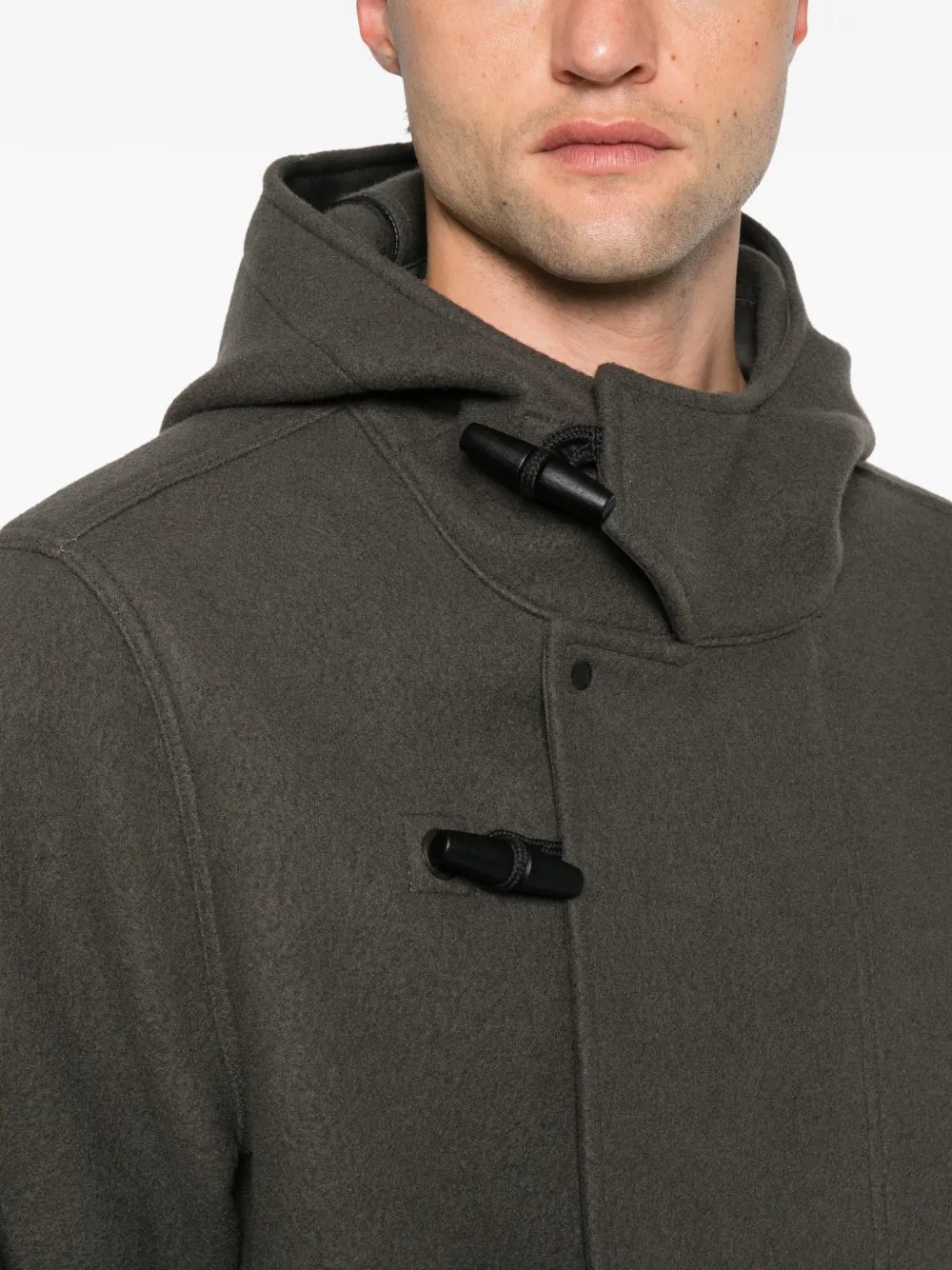 Stone Island Jas met Compass-patch en houtje-touwtjesluiting Grijs