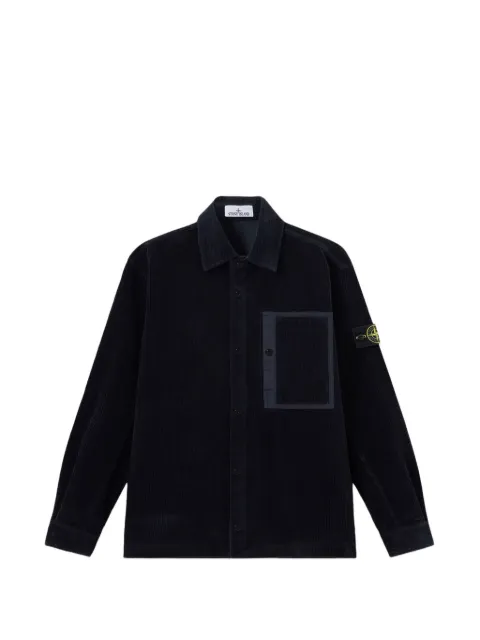 Stone Island corduroy patch-pocket overshirt