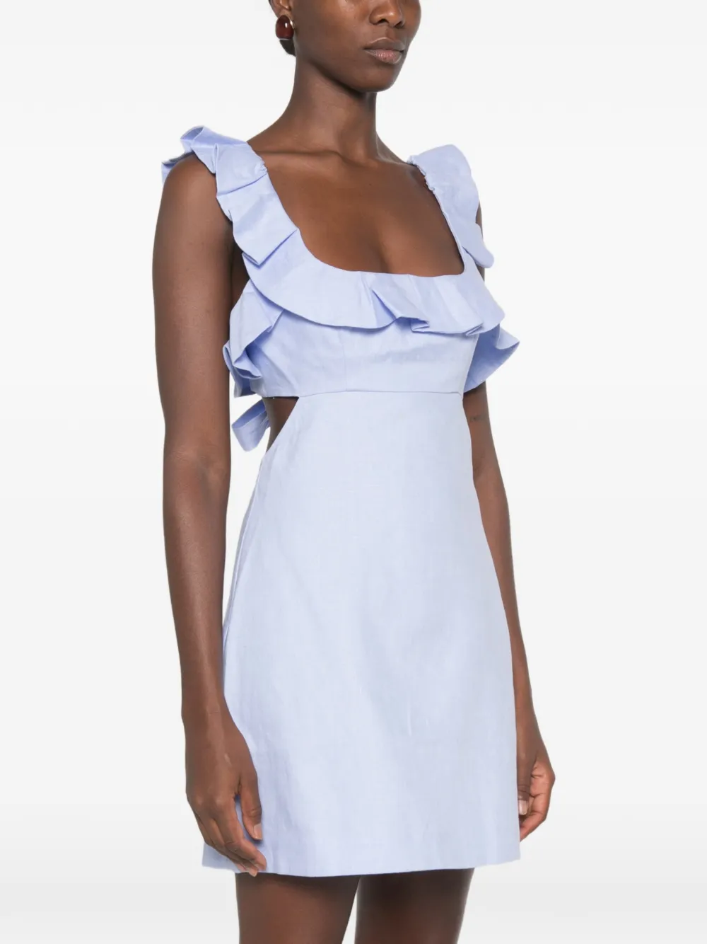 ZIMMERMANN Jurk met ruches Blauw