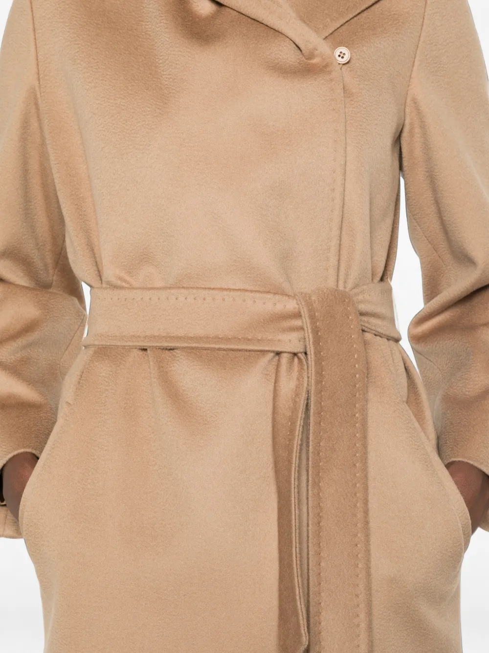 Max Mara Mantel met ceintuur Beige