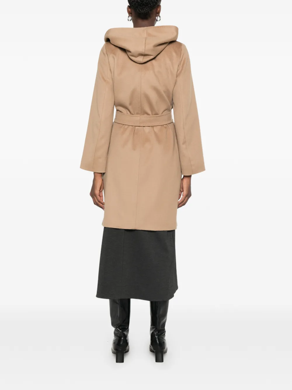 Max Mara Mantel met ceintuur Beige