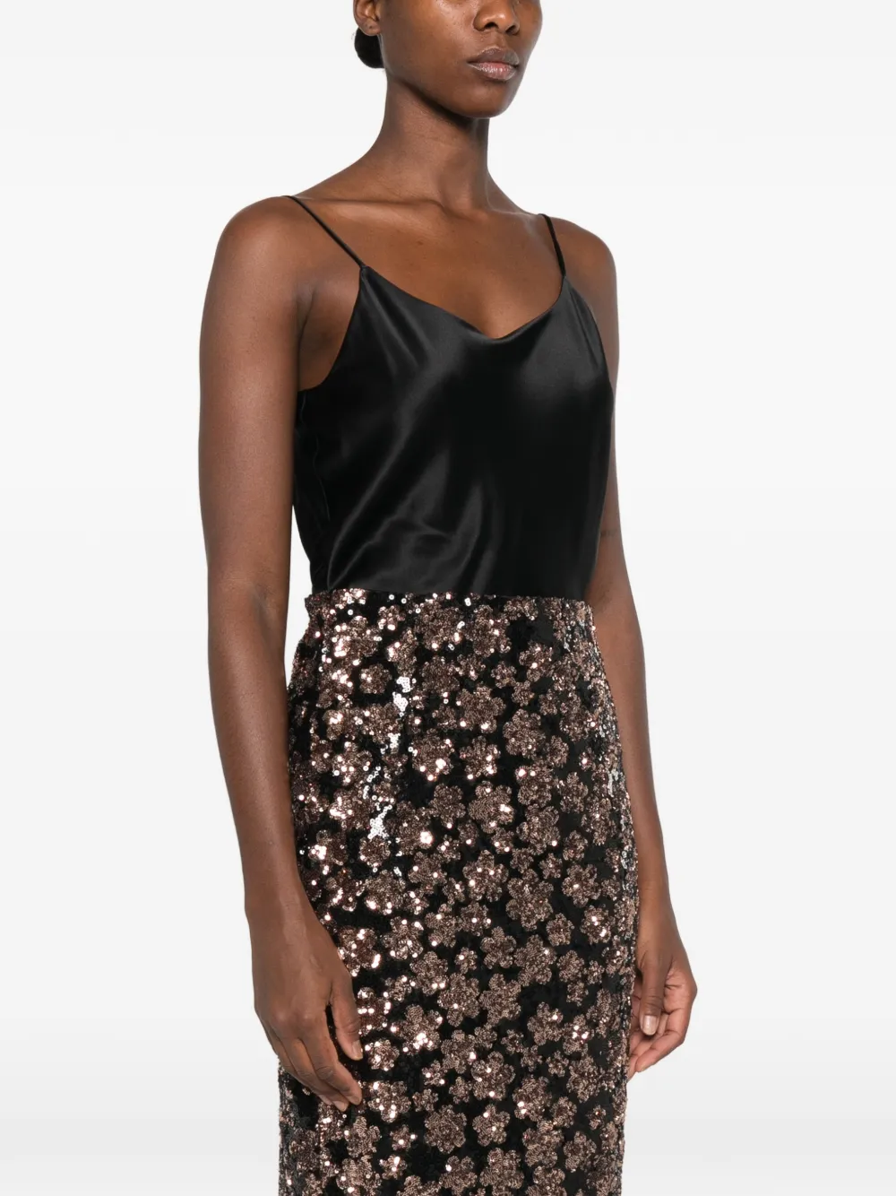 Max Mara Midi-rok met pailletten Zwart