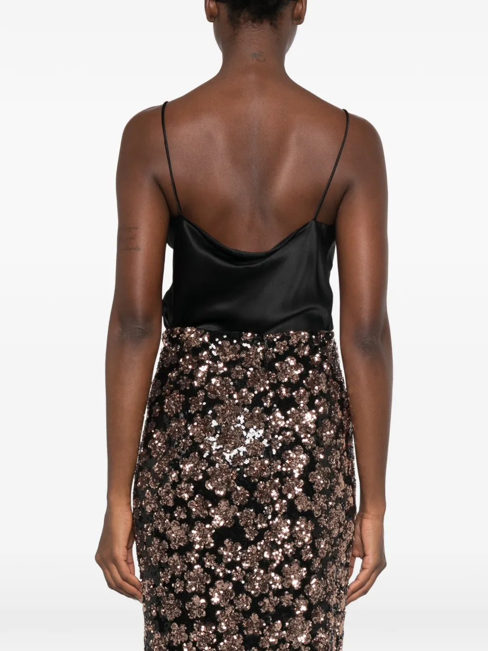 Max Mara Midi-rok met pailletten Zwart