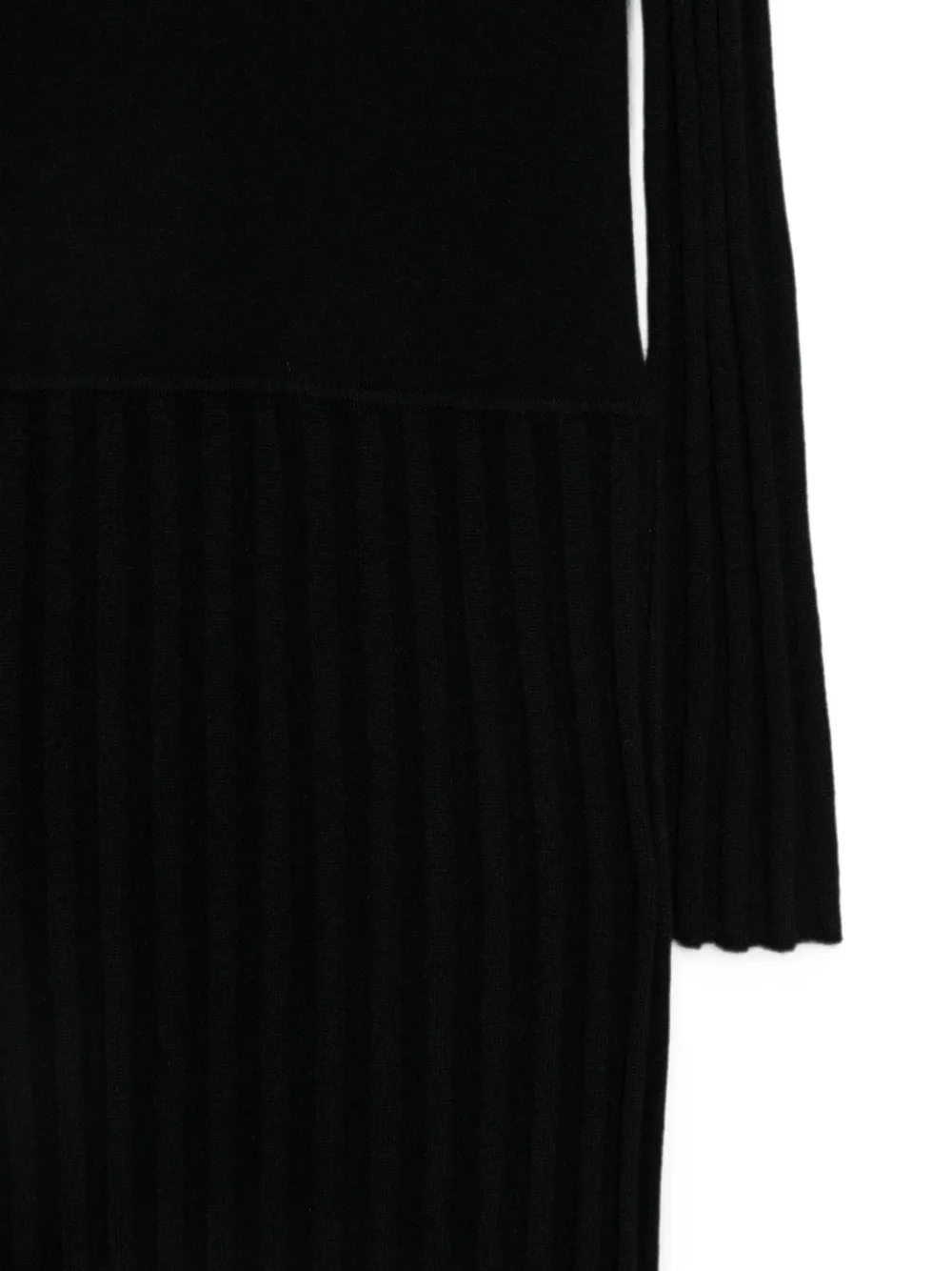 Lisa Yang ribbed-knit long-sleeve maxi dress Zwart