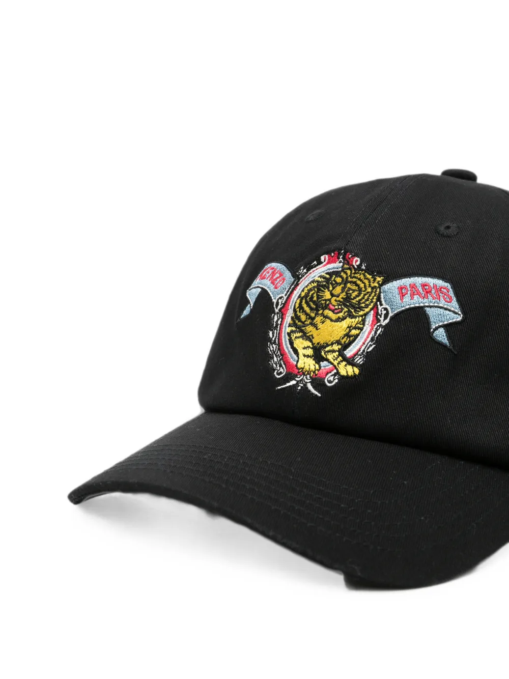 Kenzo Tiger-embroidered Baseball Cap In Black