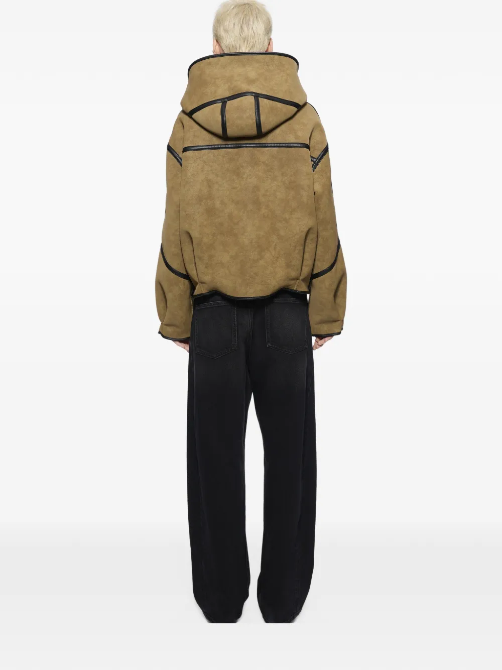 STAND STUDIO Fia toggle-fastening hooded jacket Beige