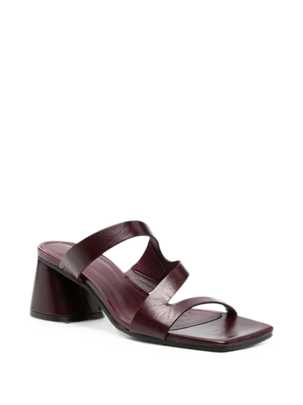 ALOHAS Orielle multi-strap square-toe heeled sandals Rood